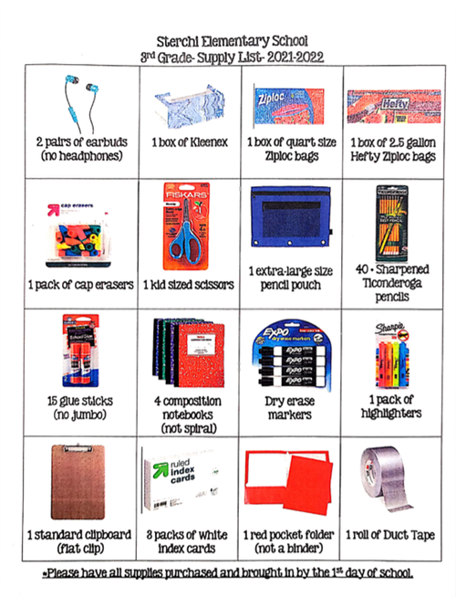 School Supply Lists / Supply Lists